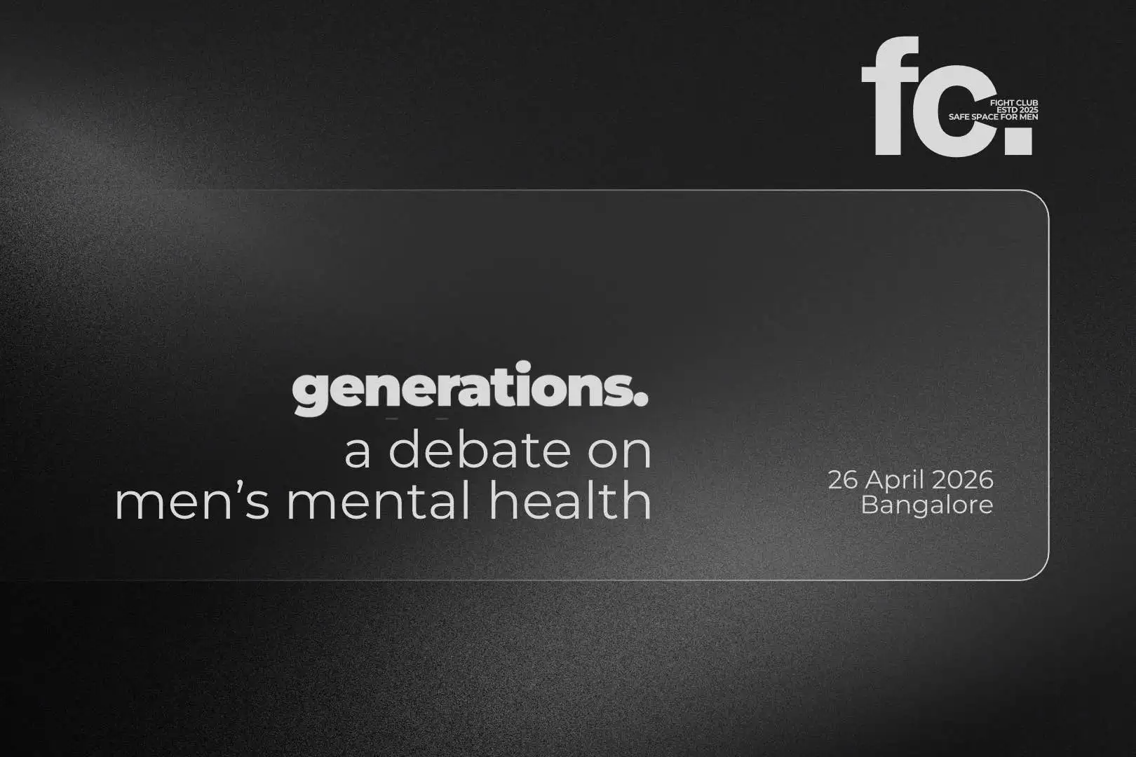 generations: debate on men's mental health