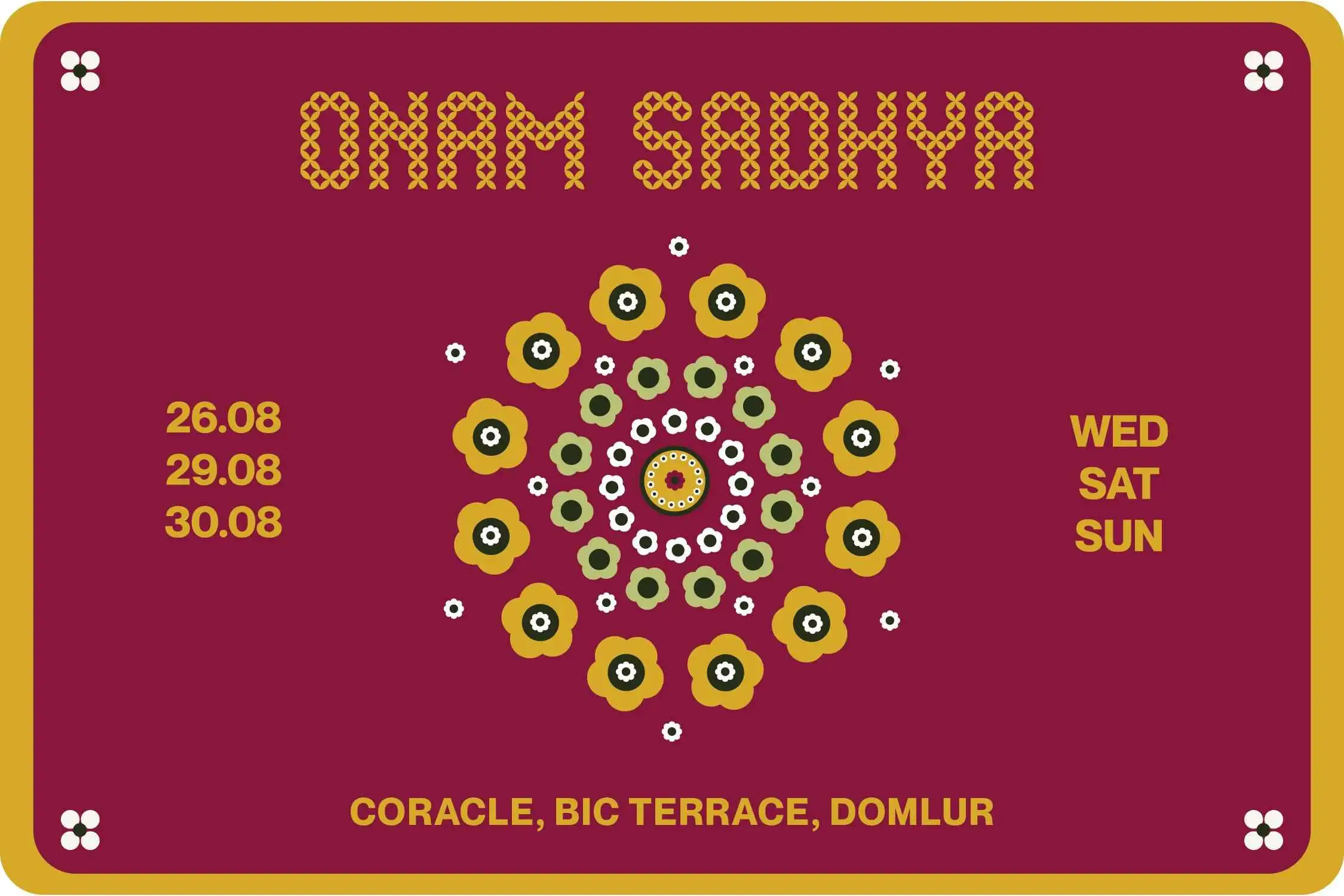 Onam Sadhya at Coracle BIC