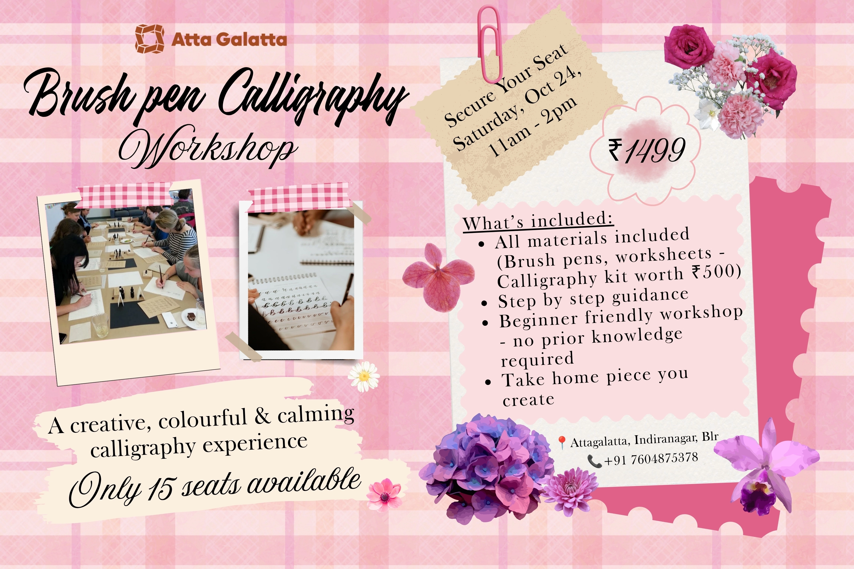 Brush Pen Calligraphy Workshop in Bengaluru