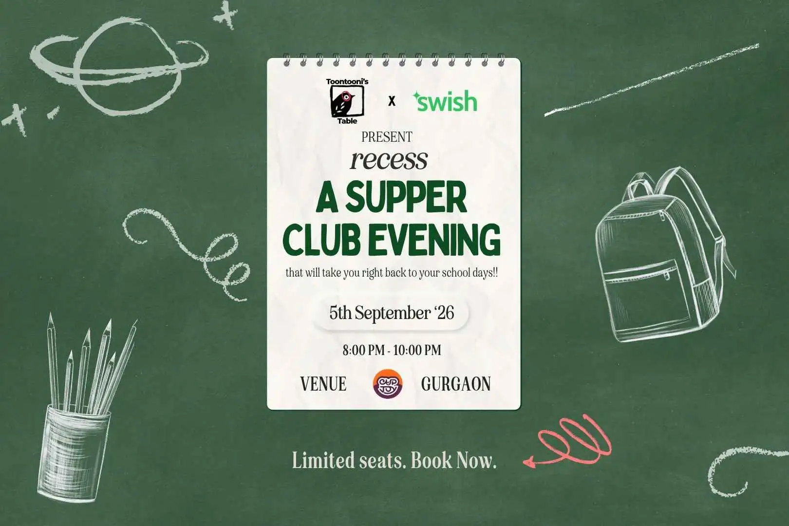 Recess, A Supper Club: Toontooni's Table x Swish