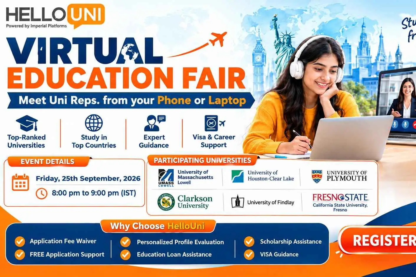Virtual Education Fair 2026 Meet with Top USA &