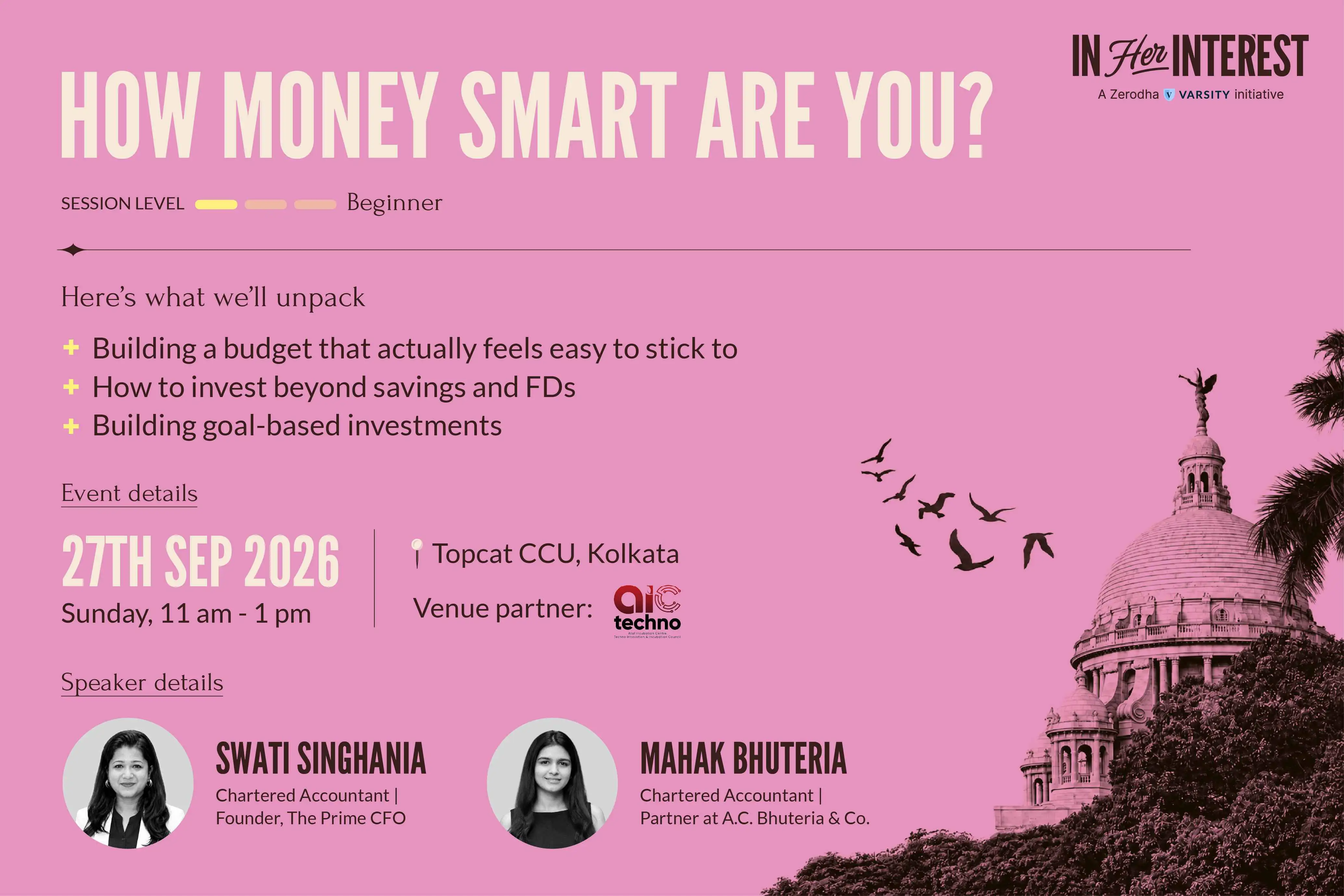How Money Smart Are You? | In Her Interest | Kolkata