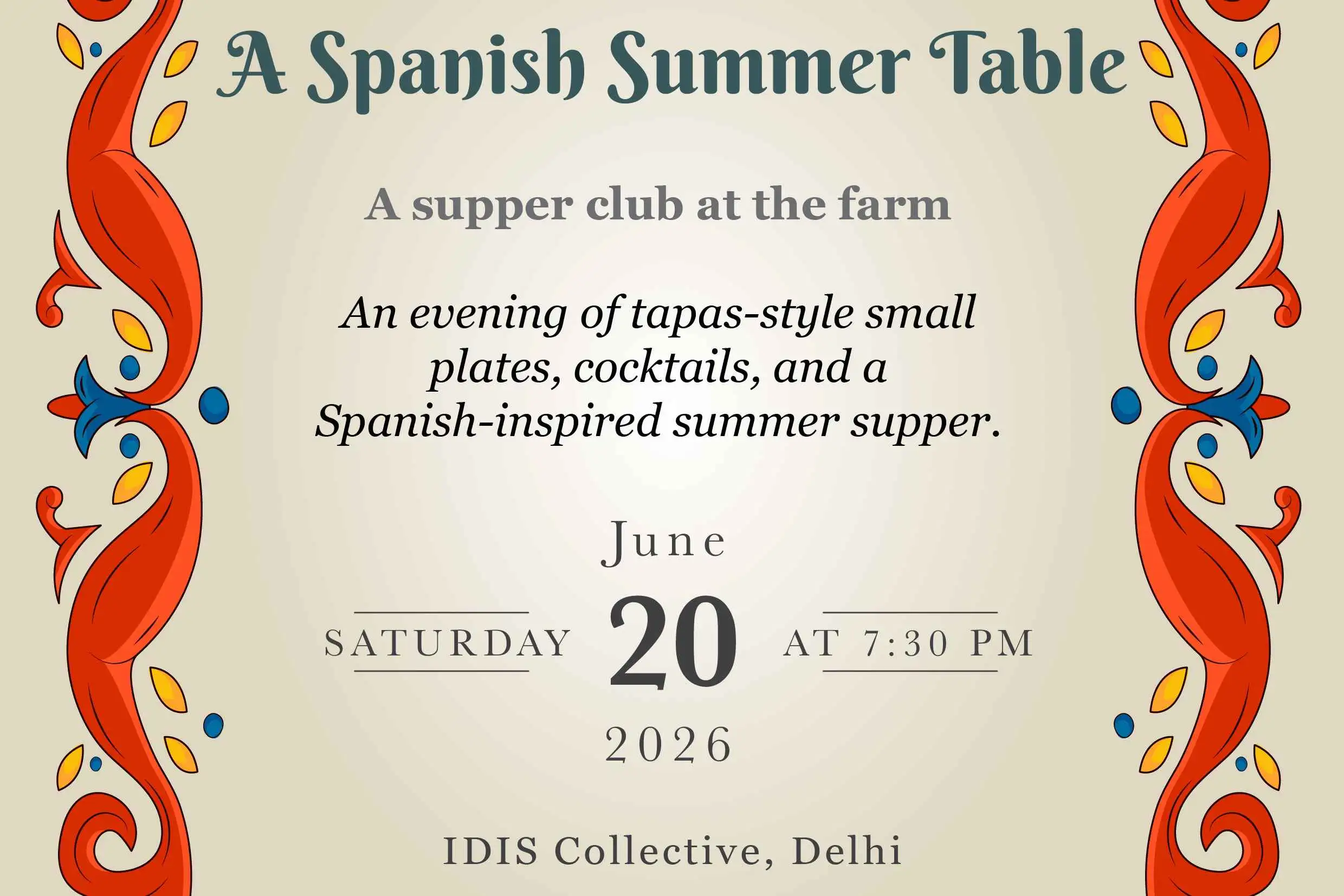 A Spanish Summer Table at Paprika Tokri