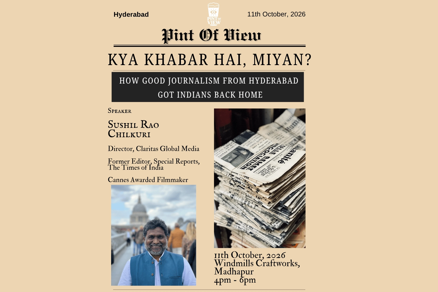 PoV Hyd (Lecture 21): Kya Khabar Hai, Miyan?