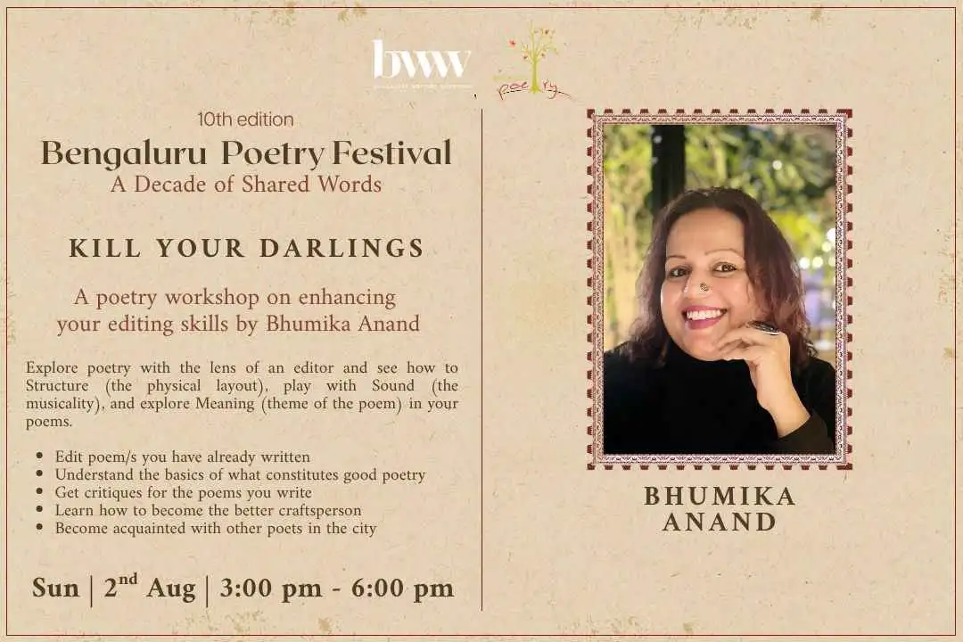 Kill your Darlings A Poetry Workshop