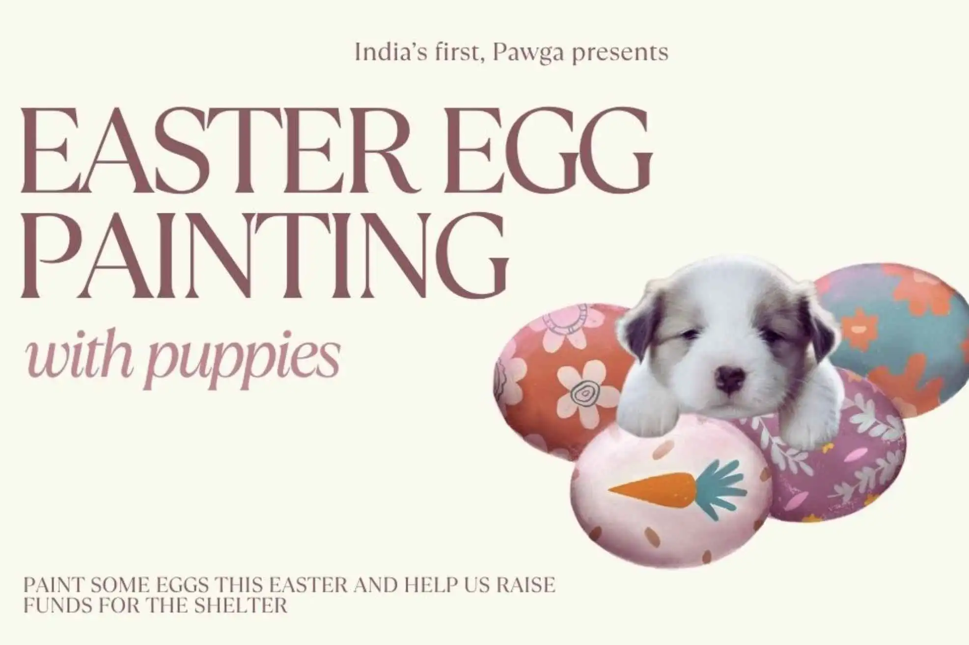 Hyderabad Easter Egg Painting with Puppies