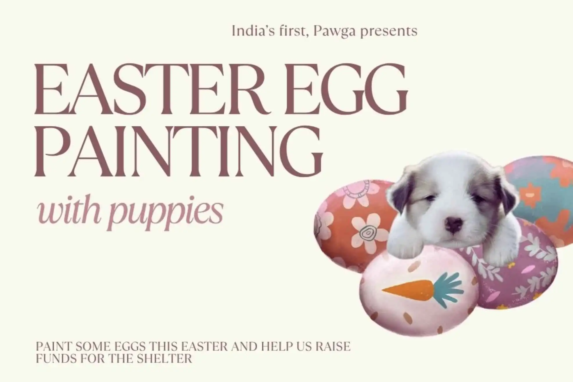 Chennai Easter Egg Painting with Puppies
