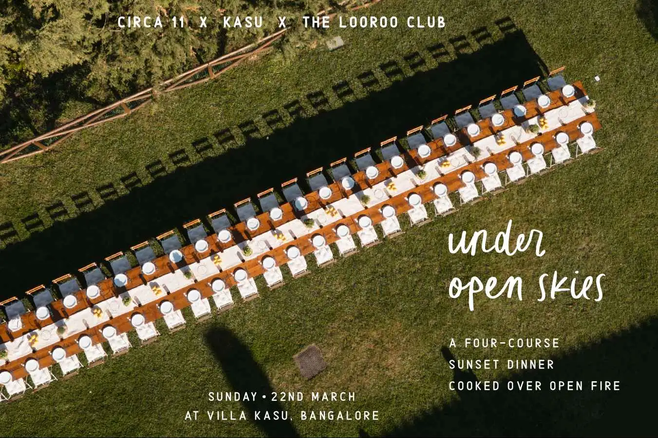Under Open Skies: Four-course sunset dinner